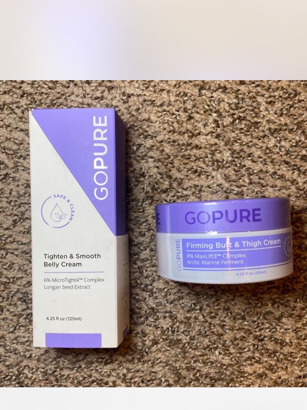 GoPure Firming Butt & Thigh Cream and belly cream